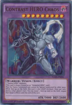Yugioh! LP Contrast HERO Chaos - SDHS-EN041 - Ultra Rare - 1st Edition Lightly P - Image 1