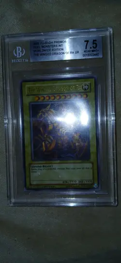 Yugioh Beckett Graded 7.5 Gbi-003 Ultra Rare The Winged Dragon Of Ra Promo - Image 1