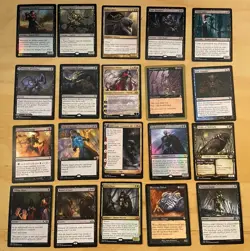 Magic The Gathering Lot Of 20 Black Cards Including Rares and Mythics NM - Image 1