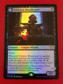 1x Voldaren Bloodcaster (LP) | FOIL | Innistrad Crimson Vow | MTG Magic Cards - Image 1