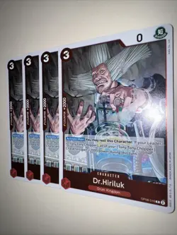 OP08-016 Dr.Hiriluk X4 Playset English One Piece TCG Card : OP08: Two Legends - Image 3