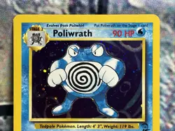 2000 Pokemon Card POLIWRATH Base Set 2 HOLO RARE 15/130 WOTC - Image 4