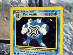 2000 Pokemon Card POLIWRATH Base Set 2 HOLO RARE 15/130 WOTC - Image 5