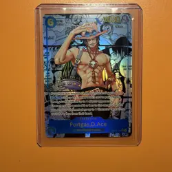 One Piece Card Game Carrying On His Will Portgas.D.Ace OP13-119 SEC Manga - Image 1