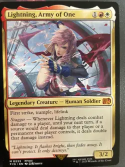 Lightning Army of One Card Final Fantasy Fin Magic: The Gathering - Image 1