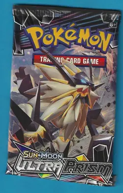 Pokemon "Ultra Prism" 10-Card Sealed Booster Pack (Dusk Mane Solgaleo) X1 - Image 1