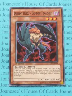 Destiny HERO - Captain Tenacious LCGX-EN123 Yu-Gi-Oh Card 1st Edition New - Image 1