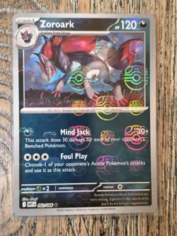 Zoroark 062/086 Master Ball Pattern Holo White Flare Pokemon Card Mint - Image 1