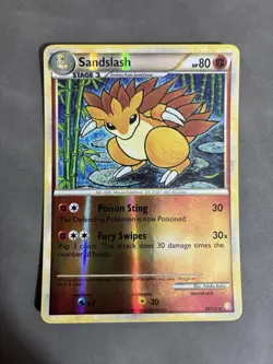 Sandslash 29/123 HeartGold SoulSilver Reverse Holo Rare Pokemon Card LP - Image 1