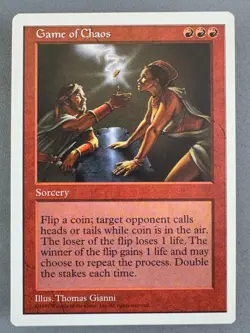 Game of Chaos-MTG 5th Edition Regular-LP EX-Vintage Magic the Gathering - Image 1