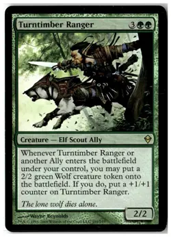 MTG Foil Turntimber Ranger - Zendikar Heavily Played English - Image 1