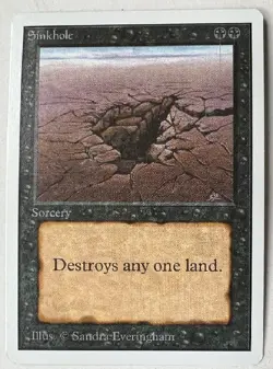 Magic the Gathering Sinkhole, MTG Unlimited, Common, NM - Image 1