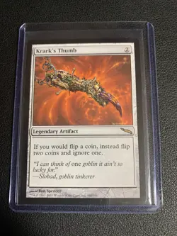 MTG Krark's Thumb Mirrodin 190/306 Regular Rare (MTG160) - Image 1