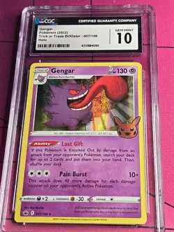 Pokemon Gengar TCG Stamped Halloween Trick or Trade Holo Rare # 057/198 CGC 10 - Image 1