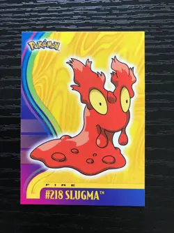 Slugma # 218 Pokemon Card Topps TV Animation Edition - Image 1