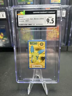 2004 Pokemon Amada Advanced Generations Menko Minun CGC 9.5 Japanese #081 - Image 1