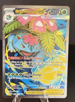 Pokemon TCG MEGA VENUSAUR EX 155/132 Mega Evolution Ultra Rare Full Art NM MINT - Image 1