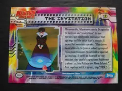 1999 Topps Pokemon First Movie Rainbow Foil #13 The Invitation Blue Logo - Image 2