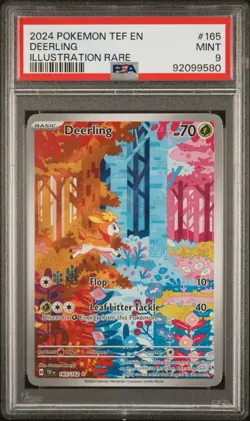 2024 POKEMON TEF EN-TEMPORAL FORCES ILLUSTRATION RARE #165 DEERLING PSA 9 - Image 1