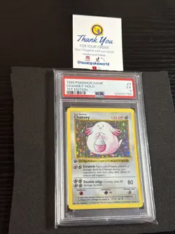PSA 5 - 1st Edition Chansey Shadowless Holo Base Set3/102 WOTC Pokemon TCG - Image 2