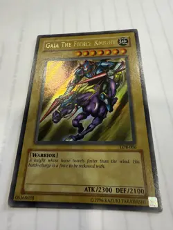YuGiOh Gaia The Fierce Knight • LOB-006 • Original Print-VLP - Image 3