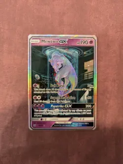 Pokemon Mewtwo GX Secret Rare Card 78/73 Shining Legends LP Condition - Image 1