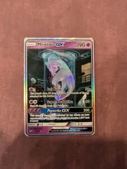 Pokemon Mewtwo GX Secret Rare Card 78/73 Shining Legends LP Condition - Image 2