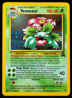 Venusaur #13 Black Star Promo MP Damaged Pokemon Card - Image 1