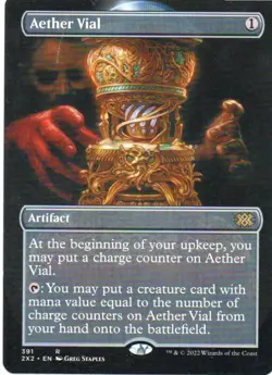 MTG: Double Masters 2022: Borderless Aether Vial: Lightly Played Condition - Image 1