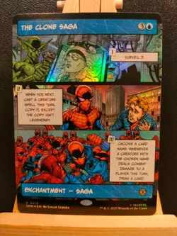 The Clone Saga FOIL (Borderless) - Marvel's Spider-Man - Rare - NM - MTG - Image 1