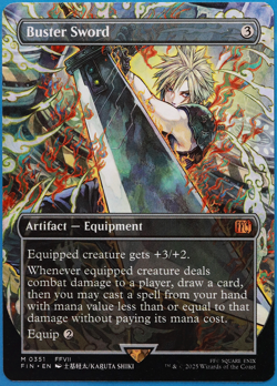 Buster Sword (Borderless Woodblock) Final Fantasy NM (506463) ABUGames - Image 1