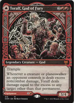 Toralf, God of Fury (Showcase) M Kaldheim 313 LP-NM MTG - Image 1
