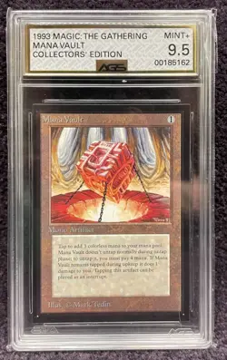 MTG Mana Vault Collectors Edition AGS 9.5 MINT+ Regular Rare - Image 1