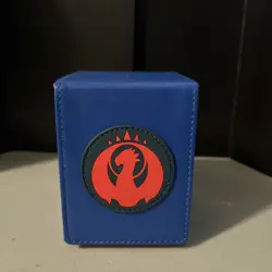 Ultra Pro Blue Dragon Deck Box with Red Emblem - Image 1