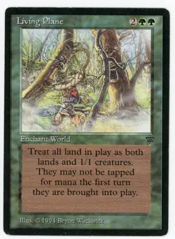 MTG Living Plane, Legends, Moderately Played, English - Image 1