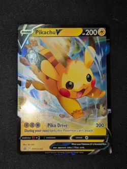 Pokemon TCG Pikachu V SWSH285 Black Star Promo Holo - Image 1