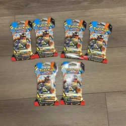 Pokemon TCG Mega Evolution Booster Lot (6) | Sealed Sleeved | XY Series | Heavy - Image 1