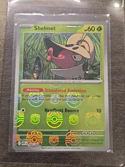 Shelmet 008/086 Masterball Mirror Pokemon TCG White Flare Near Mint English - Image 1