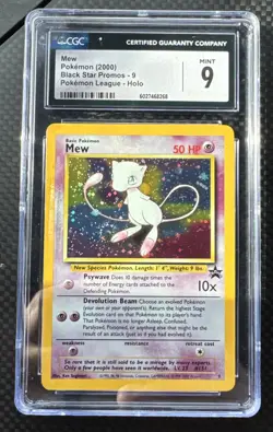 MEW - BLACK STAR PROMO - 9 - HOLO - POKEMON LEAGUE - CGC MINT 9 - Image 1
