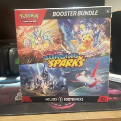 Pokemon Surging Sparks SV08 Booster Bundle - 6 Booster Packs - Image 1