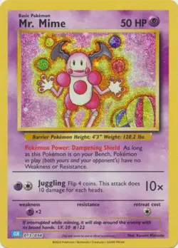 MR. MIME 013/034 CLASSIC COLLECTION POKEMON (HOLO RARE, NM) - Image 1