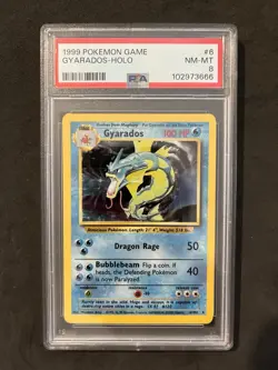 PSA 8 Gyarados Holo Rare 6/102 Pokemon Base Set English 1999 NM-MT - Image 3