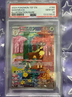 Pokemon TCG Sawsbuck 166/162 Secret Rare Holo Temporal Forces Psa 10 - Image 1