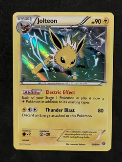 Jolteon Holo Rare 26/98 Pokemon XY Ancient Origins English 2015 - Image 1