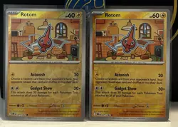 (Set Of 2) Pokemon Destined Rivals TCG Reverse Holo - Rotom (077/182) - Image 1