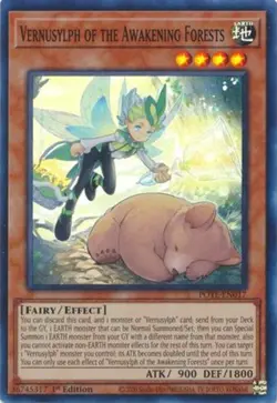 Yugioh! Vernusylph of the Awakening Forests - POTE-EN017 - Super Rare - 1st Edit - Image 1