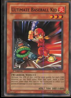 Yugioh Ultimate Baseball Kid SOD-EN021 Soul of the Duelist 1st Edition Common NM - Image 1
