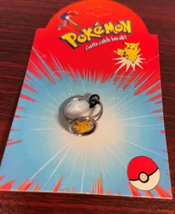RARE POKEMON VINTAGE PIKACHU RING (JEWELRY,CARDS) 1999 STARLINE -NEVER USED - Image 2