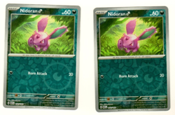 Set Of 2 Nidoran #032/165 Reverse Foil Scarlet & Violet #151 Pokemond Card - Image 3