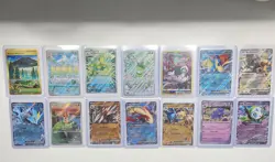 pokemon cards lot of 14 full art rares and ex's. Gengar Victini Lucario - Image 1